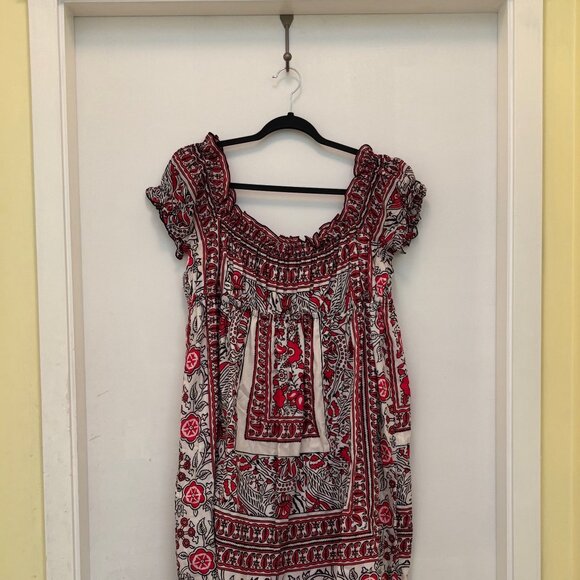 ANNA SUI floral silk dress S - Picture 1 of 8